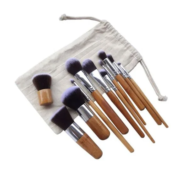 Bamboo Pro Makeup Brush Set with Bag - Picture 5 of 11